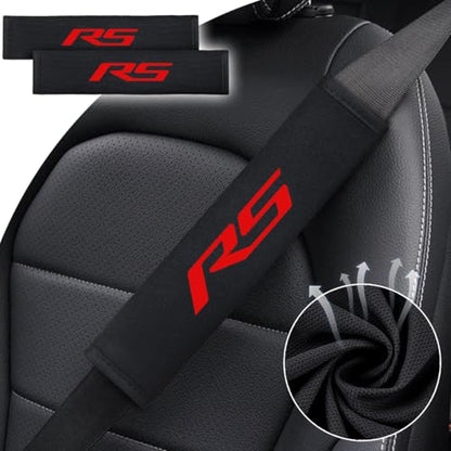 2PCS Seat Belt Covers Compatible with Chevy Camaro RS Accessories, Seatbelt Shoulder Strap Pads Safety Belt Cushions Protective Sleeves - color: Seat Covers-RS