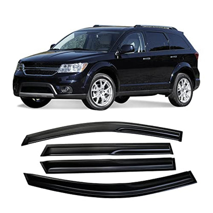 94072 Sunproof Waterproof Window Visors Rain Guards Deflector Replacement for 2008-2020 Dodge Journey - size: 2008-2020 Dodge Journey