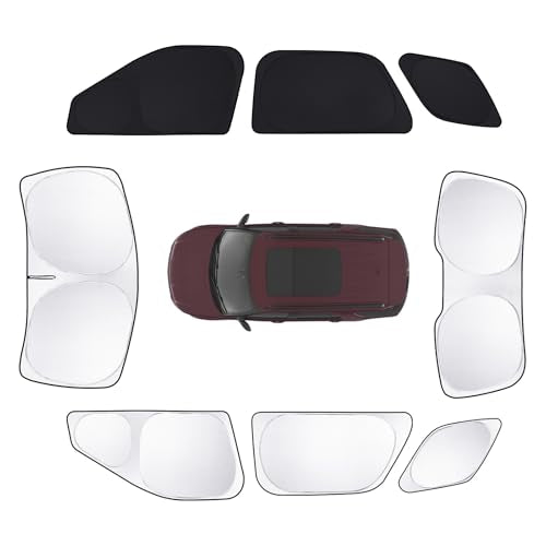 8pcs Car Window Shades for Ford Explorer SUV 2011-2019 Accessories,Windshield Side Rear Full Sunshade,Sun Visor UV Blocking, Privacy Protection and Blackout for Camping Outdoor - size: for Ford Explorer SUV2011-2019