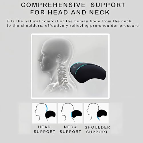 Car Headrest Neck Pillow Support Ergonomic, with Valve Stem Covers Accessory for Driving Seat Fatigue Relief Compatible with Model S X 3 Y & Cybertruck - 2 Pieces - color: B. White Ver. 4