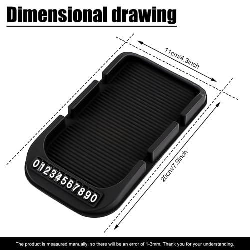 Anti-Slip Gel Pad Car Dashboard Stand for Navigation Cell Phone, Black