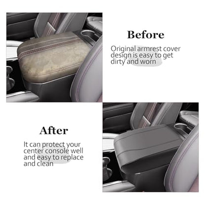 SKTU 2025 2026 Tahoe Center Console Cover for 2025 2026 Chevrolet Tahoe/Suburban Armrest Cover 2025 2026 Chevy Suburban Seat Box Cover 2025 2026 Chevy Tahoe Accessories Center Console Cushion - color: for 2025 2026 Tahoe/Suburban Black-A