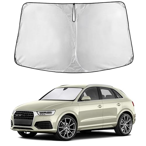 EcoNour Windshield Sunshade Compatible for Audi Q3 2013-2016 2017 2018, Sun Visor for Front Windshield & Window Sun Shade Cover, UV Heat Blocker & Protector, Car Accessories - size: For Audi Q3 (2013-2018)