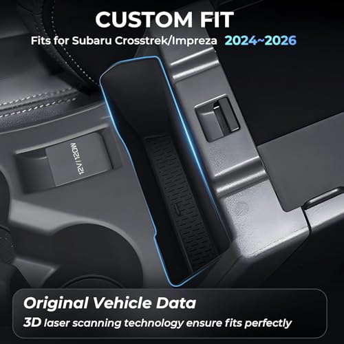 Center Console Organizer Armrest Hanging Basket Storage Box for Subaru Crosstrek/Impreza 2026 2025 2024, Interior Accessories Armrest Insert Tray for 2024-2026 Crosstrek/Impreza, Black - style: 4) Fit for 2024-2026 Crosstrek/Impreza,B