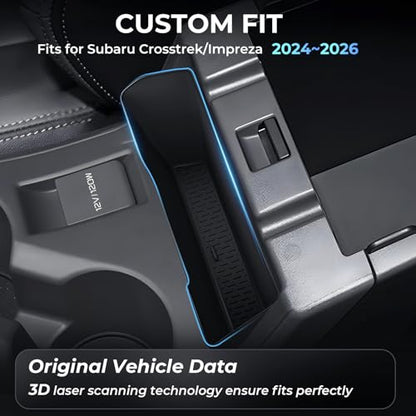 Center Console Organizer Armrest Hanging Basket Storage Box for Subaru Crosstrek/Impreza 2026 2025 2024, Interior Accessories Armrest Insert Tray for 2024-2026 Crosstrek/Impreza, Black - style: 4) Fit for 2024-2026 Crosstrek/Impreza,B