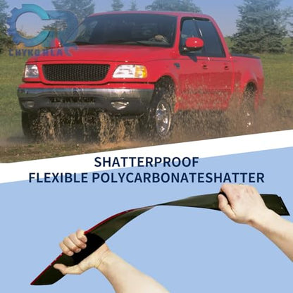 4PCS Window Rain Guards Shield Fit for 2001-2003 Ford F150 SuperCrew Cab, Outside Mount Window Vent Visors Shades, Wind Deflectors for 2002 2003 Lincoln Blackwood - size: For 2001-2003 F150 SuperCrew