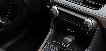 ERIDANUS Auto Accessories Fit for RAV4 2024 2023 2022 2021 2020 2019 Dashboard Ac Switch Panel Button Cover Frame Trim (Peach Wood Style) ABS 1 PC - color: Peach Wood Style