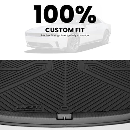 LASFIT Cargo Mat for Dodge Charger Daytona 2024 2025 Scat Pack & R/T (Fit 2-Door, Not for 4-Door), All Weather TPE Custom Fit Trunk Mats Cargo Liners, Black - style: 5) Charger Daytona | 2024-2025 | Trunk Mat