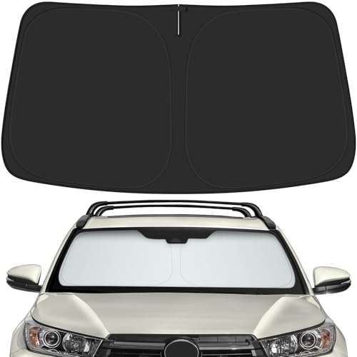 Car Windshield Sun Shade for Toyota 2014-2019 Highlander Accessories (OEM Design) Reflective Foldable Heat Insulation Sunshade for Ultimate Protection - size: for Toyota 2014-2019 Highlander