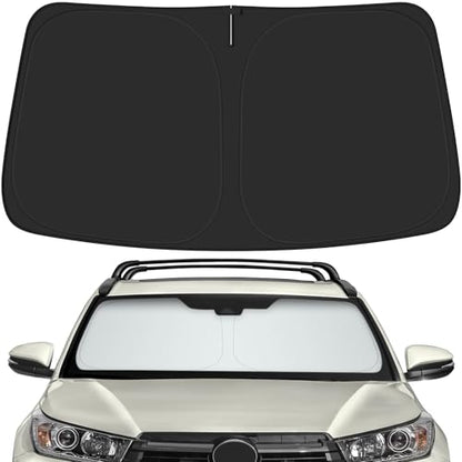 Car Windshield Sun Shade for Toyota 2014-2019 Highlander Accessories (OEM Design) Reflective Foldable Heat Insulation Sunshade for Ultimate Protection - size: for Toyota 2014-2019 Highlander