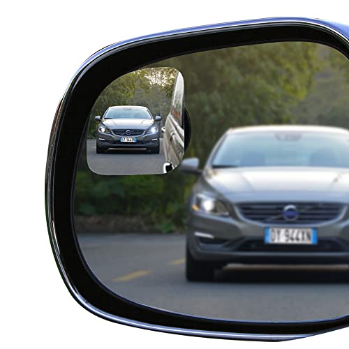 POMFW Frameless Blind Spot Mirror for Cars - 2 Pack HD Glass Convex Rear View Mirror, 360° Rotate Sway Adjustable Side Mirror for SUV, Truck, Van - Driving Safety Accessories - style: Sector