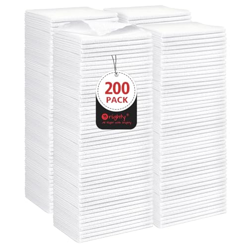Orighty Cleaning Cloths Bulk, 200 Pack Shop Rags Reusable, Multi-Purpose Shop Towels for Cars, Microfiber Cleaning Rags for Automotive, Mechanic, Kitchen, Lint Free Towels 11.5’’ x 11.5’’, White - color: White, size: 200 Pack