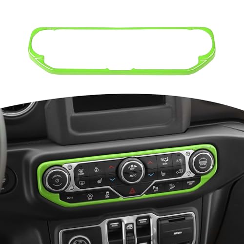 RT-TCZ for Wrangler JL Center Dash AC Switch Cover Trim Frame Green for Jeep Wrangler JL JLU Gladiator JT 2018-2023 Green Interior Accessories - color: Green