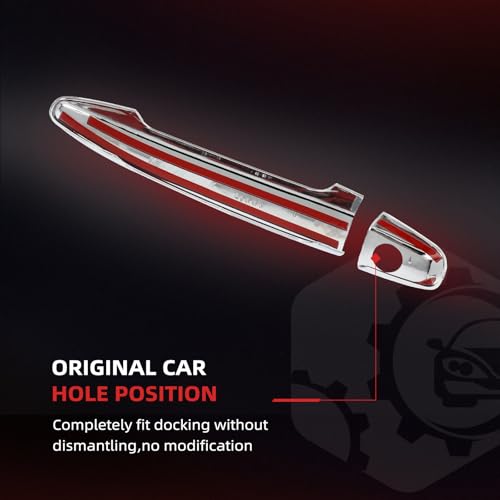 cciyu Chrome ABS Door Handle Cover Exterior for Toyota 4Runner (2003-2009), Avalon (2006-2011), Camry (2007-2011), Highlander (2008-2013) - Car Door Handle Cover (4PCS)