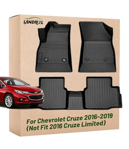 Car Floor Mats Replacement for Chevrolet Cruze 2016-2019 (Not Fit 2016 Cruze Limited) Heavy Duty TPE Liner Custom Fit All Weather Waterproof Protection Full Set Coverage Carpets Accessories - size: Floor Mats for Cruze 2016-2019