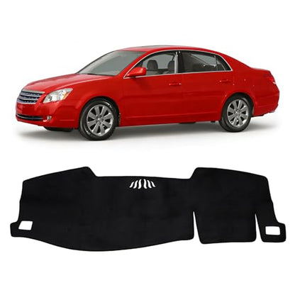 KUST Black Dash Cover Compatible with Toyota Avalon 2005-2010 Dashboard Cover Accessories for Avalon Non-Slip Polyester Dashboard Mat Custom Fit Center Console Sunshield Protector No Glare - size: Avalon 05-10(black)