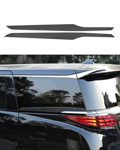 Car Accessories Fit for Toyota Alphard Vellfire 2023 2024 ABS Exterior Rear Door Window Lower Strip Cover Trim 2PCS Set(Carbon Fiber) - color: Carbon Fiber