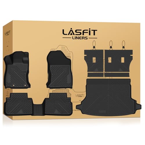 LASFIT Floor Mats & Cargo Mats Fits for Subaru Forester 2019-2024, All Weather TPE Custom Fit Easy Clean Durable Floor Liners for Forester 2019 2020 2021 2022 2023 2024 Car Mats & Trunk Liner, Black - size: 2019-2024|For Subaru Forester |Full Sets