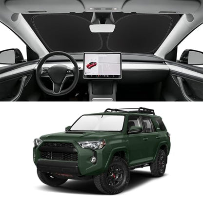 Custom Fit Windshield Sun Shade for Toyota 4Runner 2010-2026, Blocks UV & Heat, Front Window Sunshade Accessories, Easy Fold & Store Keep Your Car Cooler - size: for 2010-2026 Toyota 4Runner