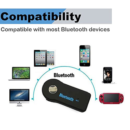 Bluetooth AUX Adapter for Car, Wireless Audio Receiver Portable Hands-Free Car Kits with AUX 3.5mm - color: BT003