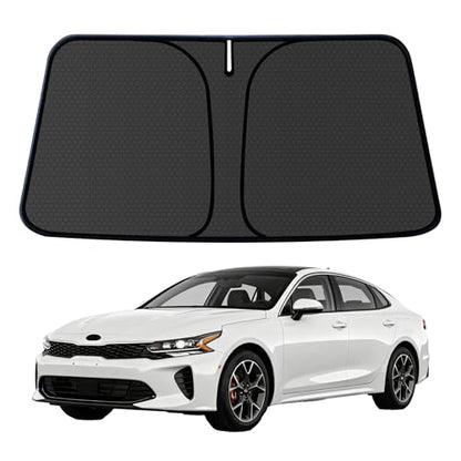 Customized Windshield Sun Shade for Kia K5 GT-Line GT 2020-2025 Blocks UV Rays Accessories,1:1 Tailored Foldable Thickened Wear-Resistant Front Window Sunshade Visor,Keeps Your Car Cooler - size: For Kia K5 2020-present