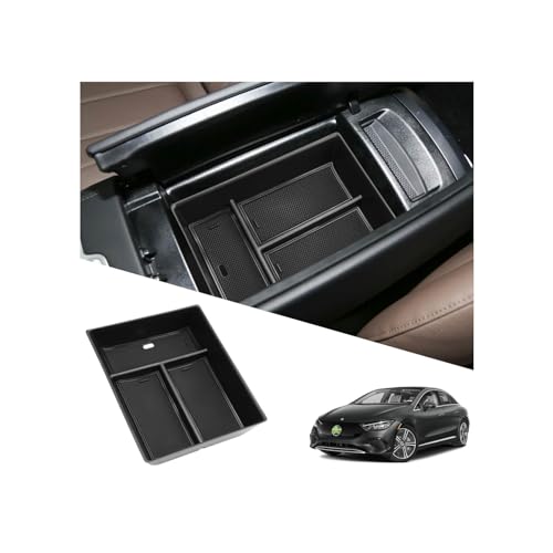 Ruiya Mercedes EQS/EQE Center Console Organizer for Mercedes EQS/EQE Accessories ABS Material Armrest Console Organizer Compatible with (2022-2026) Mercedes EQS 450 & (2023-2026) EQE 350 - color: 2022+ Mercedes Benz EQE