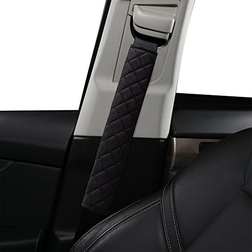 HighnessHwoo Extra Long Seatbelt Covers for Adults Kids Women & Men, Soft Car Seat Belt Strap Cushion for Sedan, SUV, Trucks, Shoulder Neck Chest Protector Pads, Auto Accessories, 2pcs, Black, 13in - color: Black, size: 13in - 2pcs