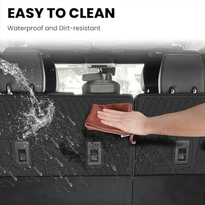 LASFIT Rear Back Seat Cover for Ford Bronco 4-Door 2021-2026 TPE Backrest Mats All Weather Protector Waterproof Split-Seat Design Liner Non-Slip Easy Clean, Bronco 4 Door Accessories - style: 4) Bronco 4-door| 21-25 | Back Seat Cover