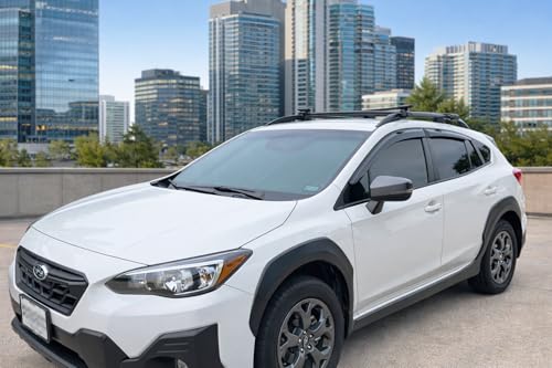 2018-2023 Tape-On Side Window Deflector Visors for Subaru Crosstrek & for Subaru Impreza Hatchback 2017-2023 Smoke Tinted Rain Guards - size: For Subaru Impreza 17-23 & Crosstrek 18-23