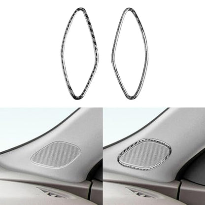 Black Carbon Fiber Compatible with Chevy/Chevrolet Malibu 2016-2025 2017 2018 2019 2020 2021 2022 2023 2024 Accessories Car A-Pillar Audio Component Speaker Cover Interior Trim Decal 2pcs - color: A-pillar Speaker