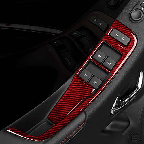 Car Window Lift Switch Sticker Carbon Fiber Decal Interior Trim for Chevrolet Camaro 2013 2014 2015 Accessories - color: Window Lift Switch