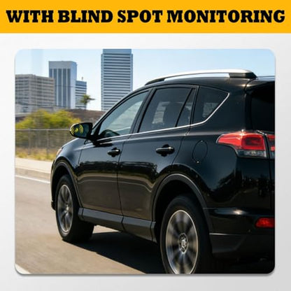 Left Driver Side Mirror Assembly Compatible with RAV-Four 2015-2018 Heated Blind Spot Detection Turn Signal Power 879400R190 Black (8Pins)