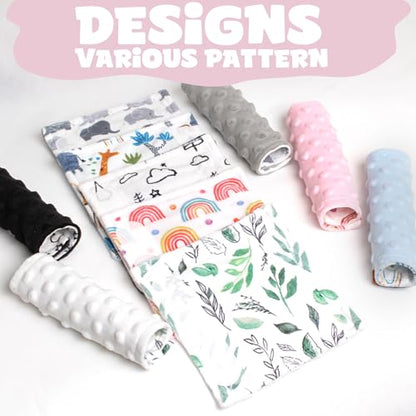 Car Seat Strap Covers for Babies Soft Car Seat Belt Covers, Mink Car Seat Straps Shoulder Pads for Boys and Girls, Flower - color: Flower