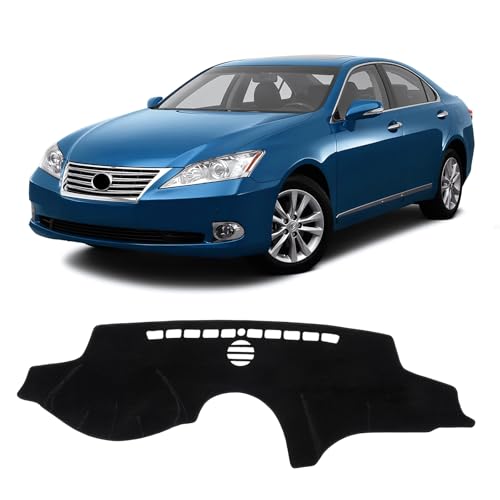 KUST Black Dash Cover Compatible with Lexus ES ES240 ES350 2007-2012 Dashboard Cover Accessories for ES240 ES350 Non-Slip Polyester Dashboard Mat Custom Fit Center Console Sunshield Protector No Glare - size: ES 07-12(Black)