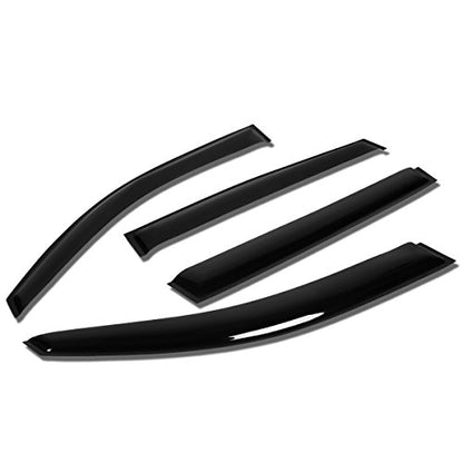 Auto Dynasty 4Pcs Tape-On Window Visor Rain Guard Compatible with 2009-2016 VW Tiguan, Rain Shields Vent Shade Wind Deflector, Acrylic - size: 09-16 Volkswagen Tiguan