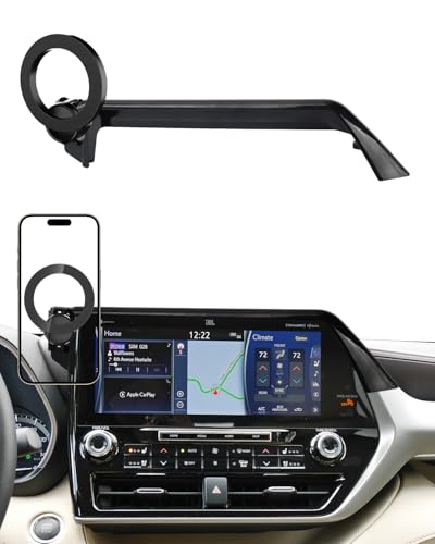 PZK Car Phone Holder for Toyota Highlander Hybrid Lmited/Platinum 2020 2021 2022-2024 2025 Accessories Only for 12.3-inch Screen Compatible with Magsafe Car Phone Mount (Not Fit 8-Inch L/LE/XLE) - color: Magsafe, size: Highlander 2020-2025 (12.3 inch)