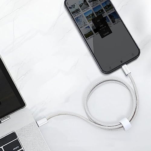 5FT USB C to USB C Woven Cable for iPhone 15/16/17, 16/15 Pro Max, Plus, 17E/16E,Air Car Carplay Charger Cord, AirPods 4,AirPods Pro (2nd/3rd Gen) Fast Charging Cable, iPad Pro/ iPad Air Charger Cable - size: 5ft, style: USB C to USB C