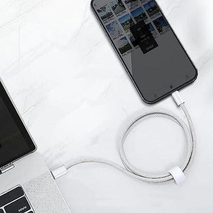 5FT USB C to USB C Woven Cable for iPhone 15/16/17, 16/15 Pro Max, Plus, 17E/16E,Air Car Carplay Charger Cord, AirPods 4,AirPods Pro (2nd/3rd Gen) Fast Charging Cable, iPad Pro/ iPad Air Charger Cable - size: 5ft, style: USB C to USB C