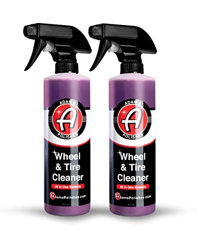 Adam's Polishes Wheel & Tire Cleaner (16oz, Pack of 2) - Professional All in One Tire & Wheel Cleaner Car Wash Well Cleaning Spray for Car Detailing, Safe On Most Rim Finishes - size: 16 fl. oz (2 Pack)
