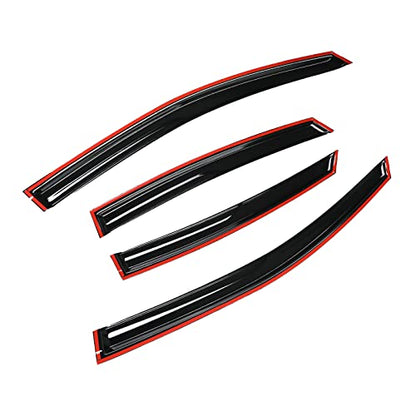 94714 Tape-On Smoke Tinted Side Window Visor Deflectors Vent Rain Guards Compatible with Fusion 2013-2020 S SE SEL Titanium Hybrid - size: 2013-2020 Fusion