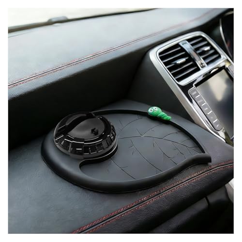 Craedli Car Dashboard Anti-Slip Mat, Multifunctional 360 Rotating Phone Holder with Temporary Parking Number, Universal Car Organizer Storage for Sunglasses/Keys/Daily Essentials (Caterpillar-Black) - size: Caterpillar-Black
