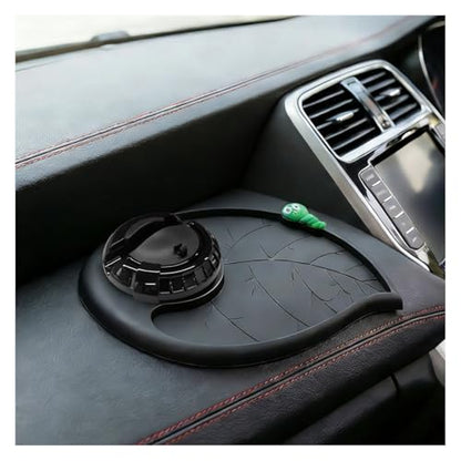 Craedli Car Dashboard Anti-Slip Mat, Multifunctional 360 Rotating Phone Holder with Temporary Parking Number, Universal Car Organizer Storage for Sunglasses/Keys/Daily Essentials (Caterpillar-Black) - size: Caterpillar-Black