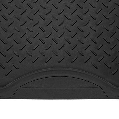 Heavy Duty Cargo Liner Floor Mat-All Weather Trunk Protection, Trimmable to Fit & Durable HD Rubber Protection for Car SUV Sedan Auto - color: Black