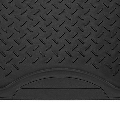 Heavy Duty Cargo Liner Floor Mat-All Weather Trunk Protection, Trimmable to Fit & Durable HD Rubber Protection for Car SUV Sedan Auto - color: Black