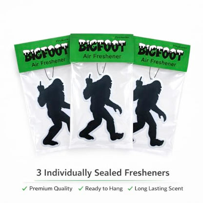 Funny Car Air Freshener (3 Pack) – Bigfoot Sasquatch Air Freshener for Car, Novelty Gag Gift, Hanging Auto Air Freshener, Funny Car Accessories for Men Women