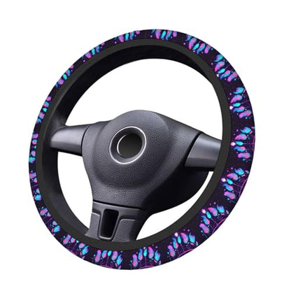 Swono Dream Catcher Feathers Steering Wheel Covers 15" Inch American Dream Catcher Feathers Universal Fit Most Car Sedans SUVs Comfort Grip Comfortable Neoprene Breathable Steering Wheel Protector - color: multi-062