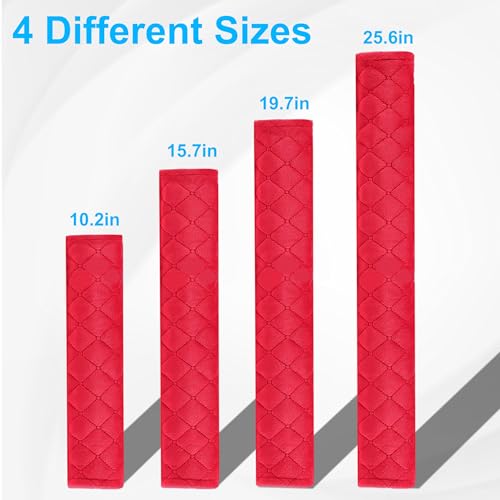 Amooca Soft Automotive Seat Belt Cover Seatbelt Shoulder Pad Neck Protector Cushions Universal Fit SUV Trucks Backpack Red Extra Long 19.7in - color: Red, size: 19.7in-1pc