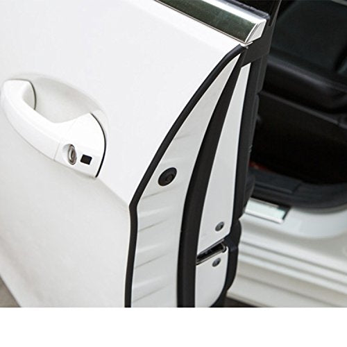 32Ft(10M) Door Edge Guards Car Door Edge Guards U Shape Car Door Protector Rubber Seal Door Guard Internal Double Sided Tape (No Glue Required), Black