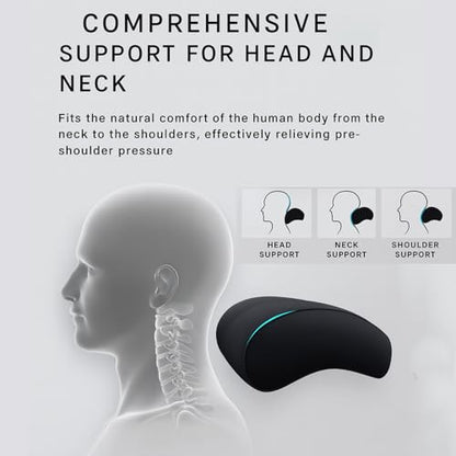 Car Headrest Neck Pillow Support Ergonomic, with Valve Stem Covers Accessory for Driving Seat Fatigue Relief Compatible with Model S X 3 Y & Cybertruck - 2 Pieces - color: D. Beige Ver. 3