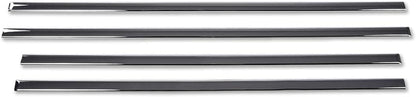 PIT66 Side Door Body Molding Trims 4 Pcs Compatible with Chevy Silverado 1500 Crew Cab 2500/3500 Crew Cab 2014-2018, Fit GMC Sierra 1500 2500 3500 Crew Cab 2014-2018 Chrome